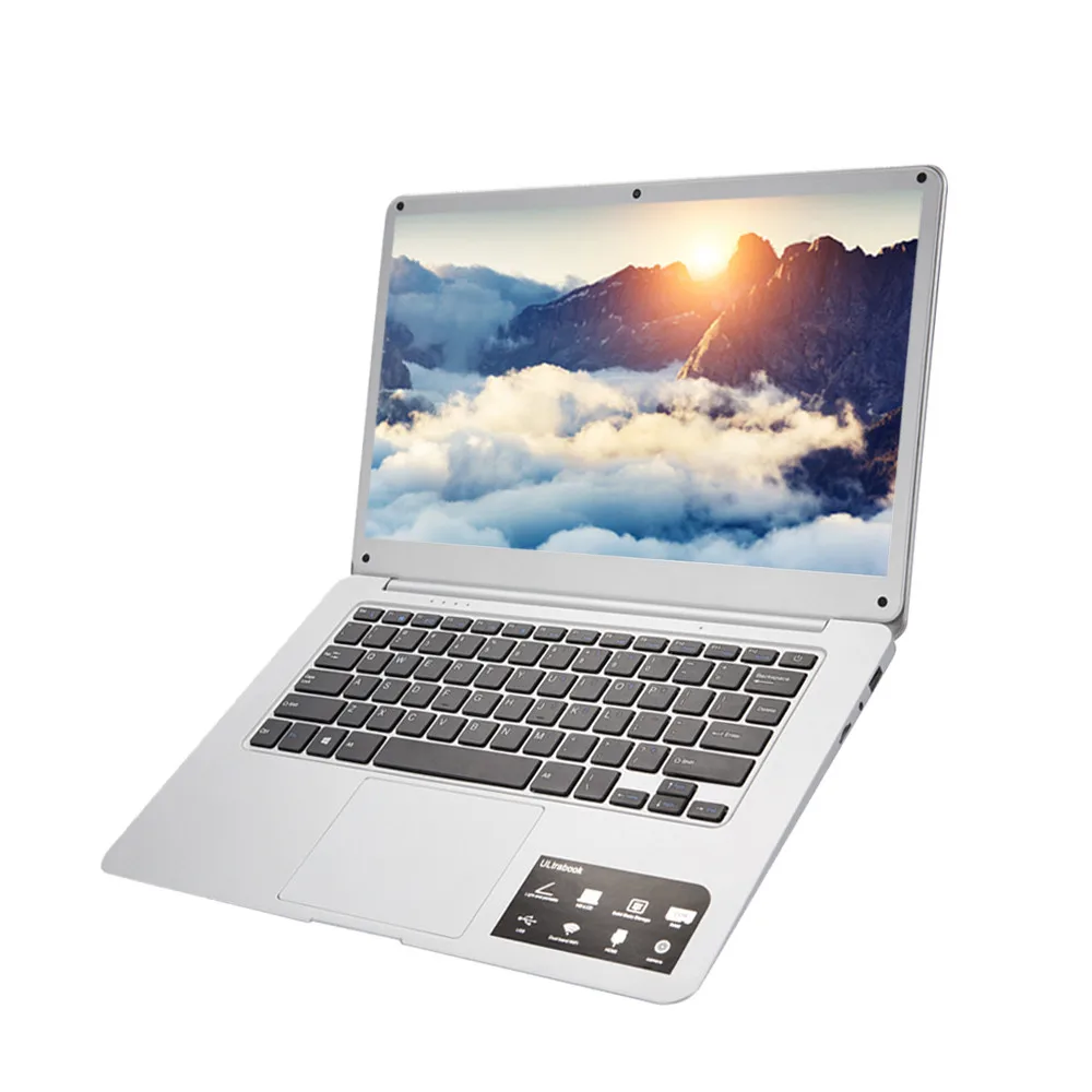 

New Ultra-thin Quad-Core Laptop 14'' Screen Display 1366*768pixel 4G+64G Windows10 18Jun21 Drop Ship F