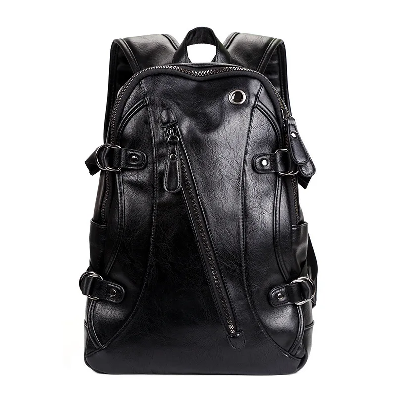 

2017 New fashion Brand waterproof 15.6 inch laptop backpack men leather backpacks for teenager Men Casual Daypacks mochila male