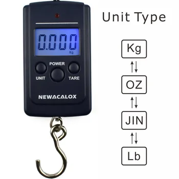Mini portable digital fishing scale lcd display weighting electronic hook travel luggage 40kg 88lb