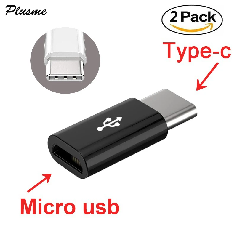 

2PCS/LOT TypeC Male to Micro USB Female Adapter Data Sync Charging Converter Connector USB to Type C 3.1 for Macbook Galaxy SONY