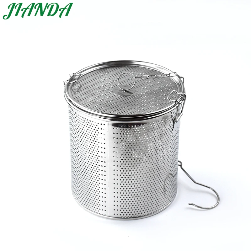 Kopen Roestvrij Staal Soep Doos Hot Pot Slakken Scheiding Vergiet Theepot met Kettingen Food Grade Standaard