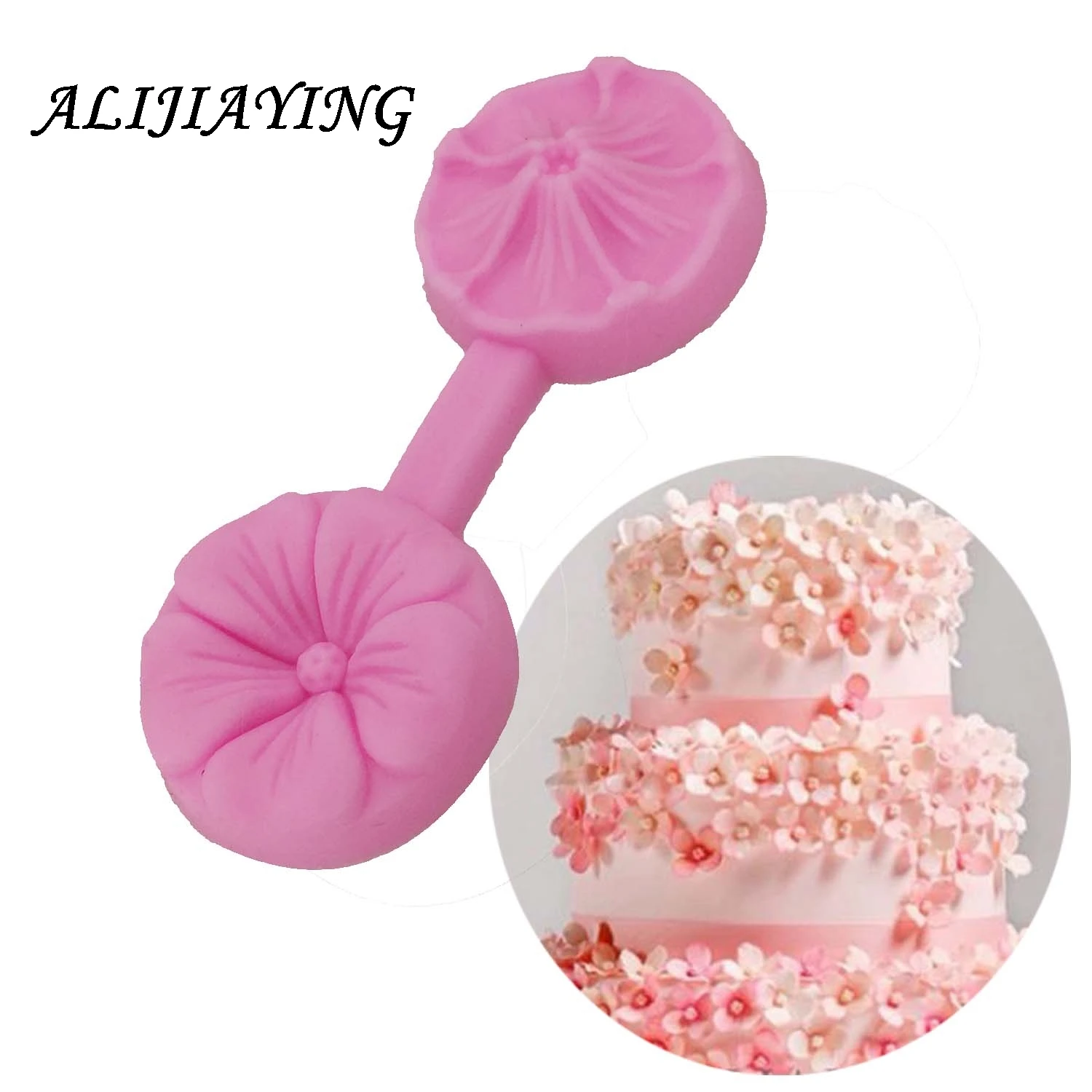 

Flower Silicone Mold Sugarcraft Embossed Fondant Cake Decorating Tools Fimo Clay Candy Jelly Chocolate Gumpaste Molds D0658