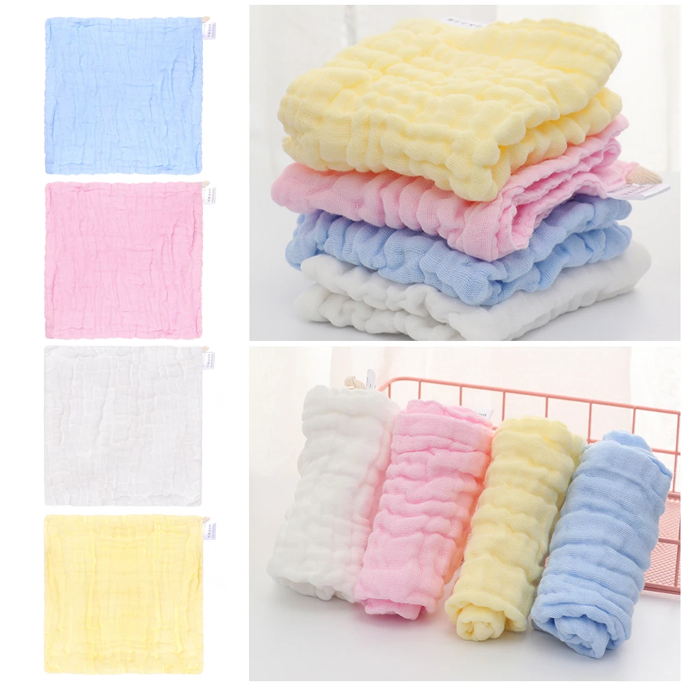 Новые яркие цвета 6 слоев 30*30 см Детские мочалки для чувствительной кожи мочалки хлопок полотенца квадратный марли