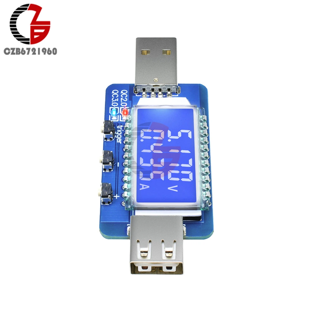 QC3.0 QC2.0 USB тестер цифровой вольтметр Амперметр умный триггер напряжение измеритель тока детектор монитор для автомобиля мобильный Банк питания