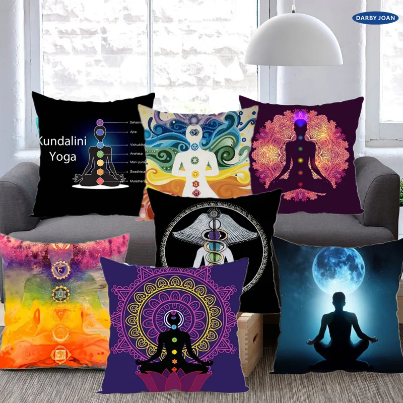 

Cushion pillowcase kundalini yoga Throw Pillow Case Cushion 14" 16 "18" 20"24" Zippered Cover cushions pillows