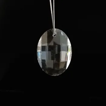 

20pcs ,Free shipping,32mm faceted egg crystal chandelier pendant with one hole,crystal chandelier pendant for wedding pendant