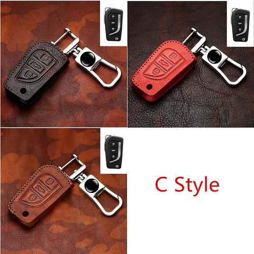 Натуральная кожа ключ чехол для Toyota Yaris Camry Corolla Prado REIZ корона RAV4 Hilux Highlander Корона Land