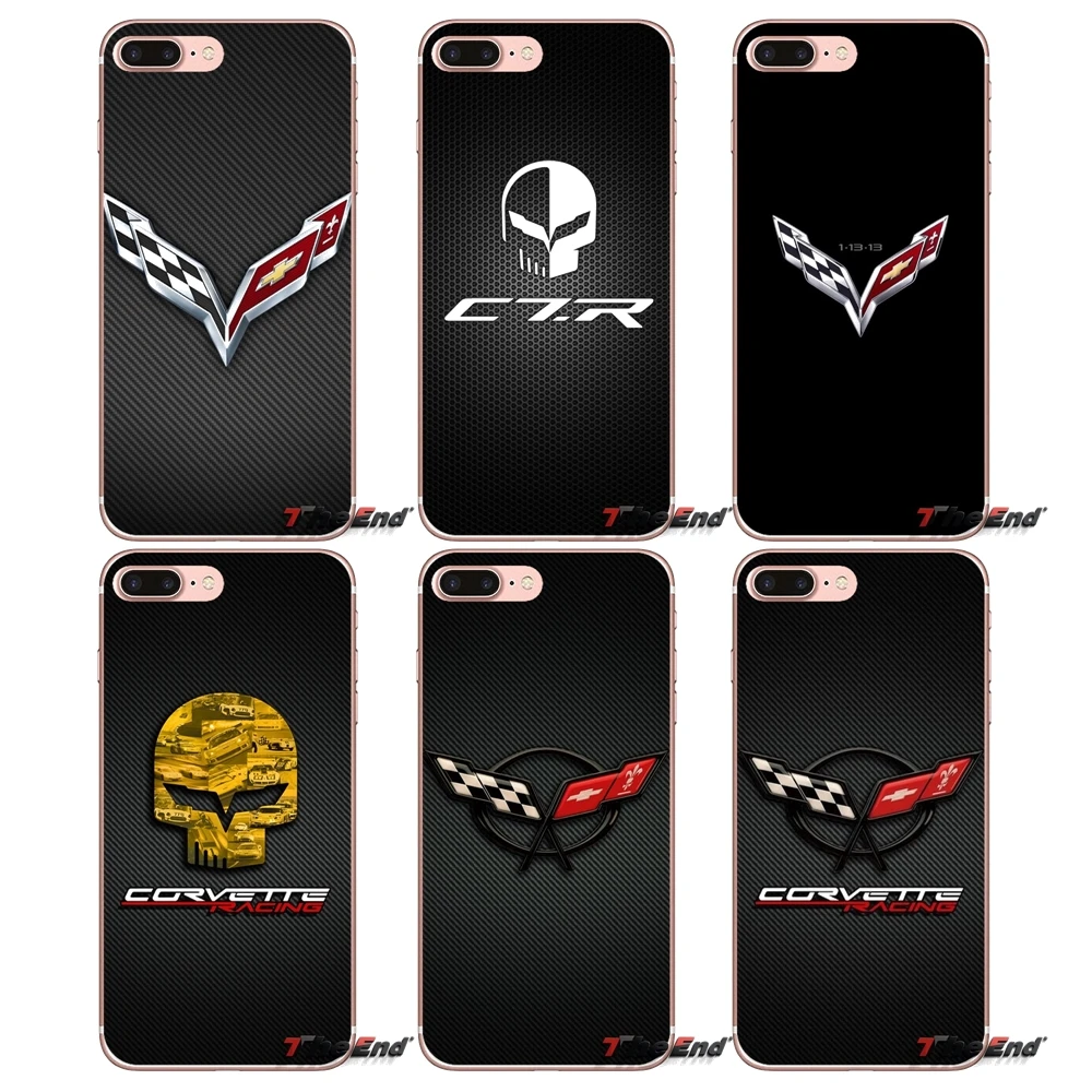 

For iPhone X 4 4S 5 5S 5C SE 6 6S 7 8 Plus Samsung Galaxy J1 J3 J5 J7 A3 A5 2016 2017 Soft Covers Chevrolet Corvette Racing logo
