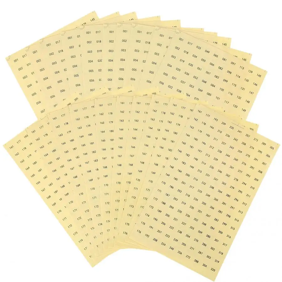 

Nail Gel Waterproof Self Adhesive Sticker Round Number Paper Label Gel Polish Color Marks Manicure