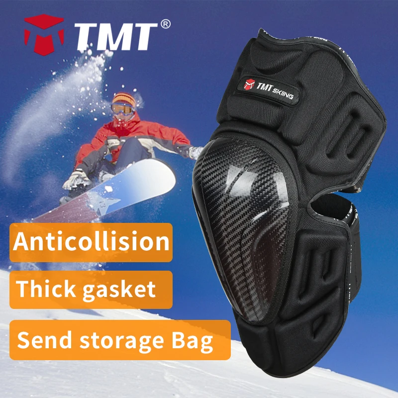 

TMT Skating Ski Snowboarding Sets knee support Elbow brace Extreme Sports Knee Protector motorcycle Safety Carbon fibre Board