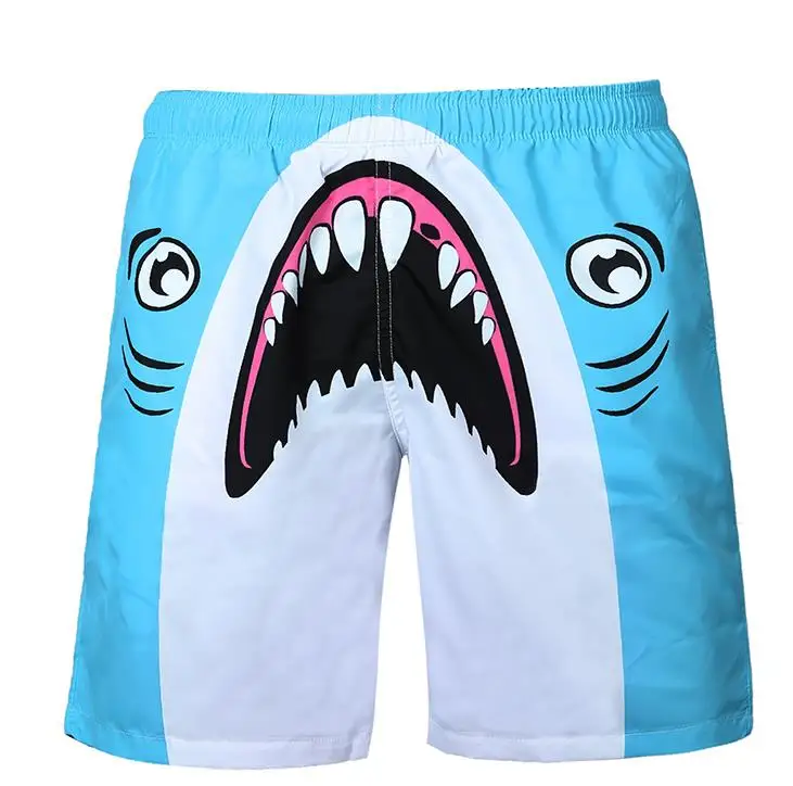 Cartoon shark fashion teenager Boardshorts Quick drying fabric
