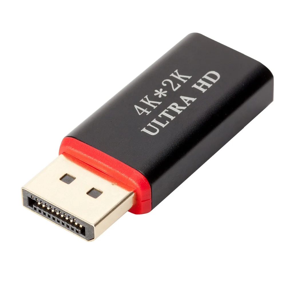 Kebidu Адаптер DP к HDMI мужчин и женщин адаптеры 4 к Ultra HD 3D позолоченный Дисплей порт к HDMI конвертер 4 к x 2 к@ 30 Гц