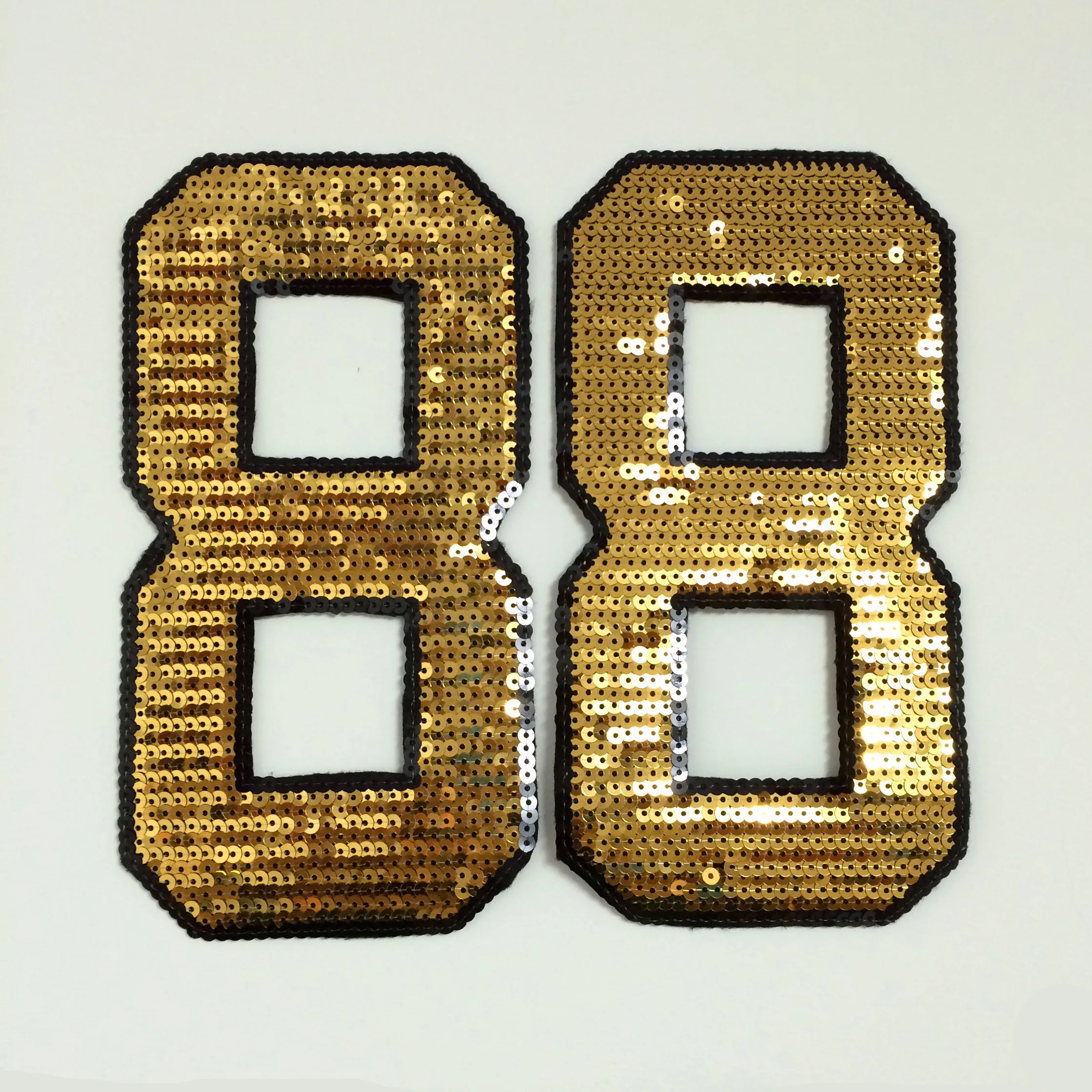 

Number sequined parches termoadhesivos embroidery applique patches for clothing ,ironing patches stickers for clothes