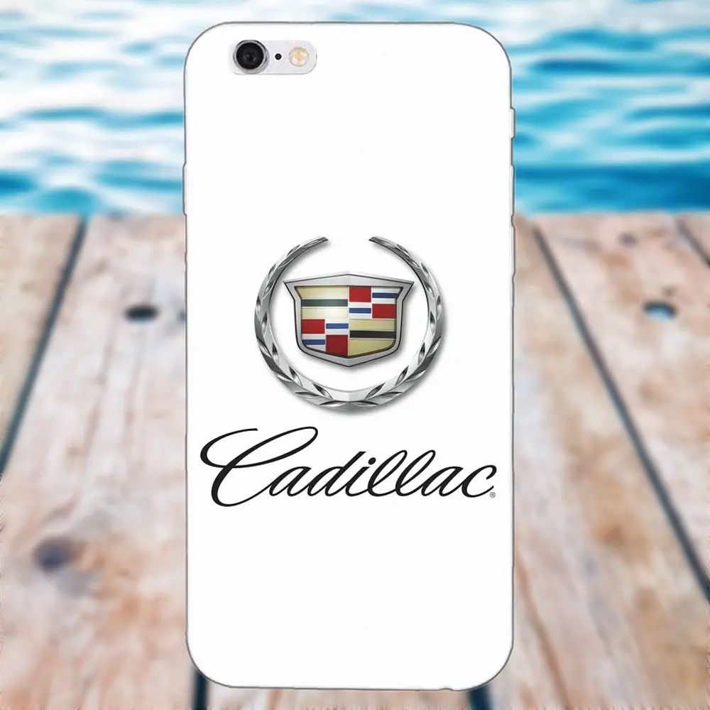 MicroData Cadillac Логотип для Apple iPhone X 4 4S 5 5C SE 6 6S 7 8 Plus Galaxy Grand Core II Prime Alpha TPU Mobile - Цвет: as picture