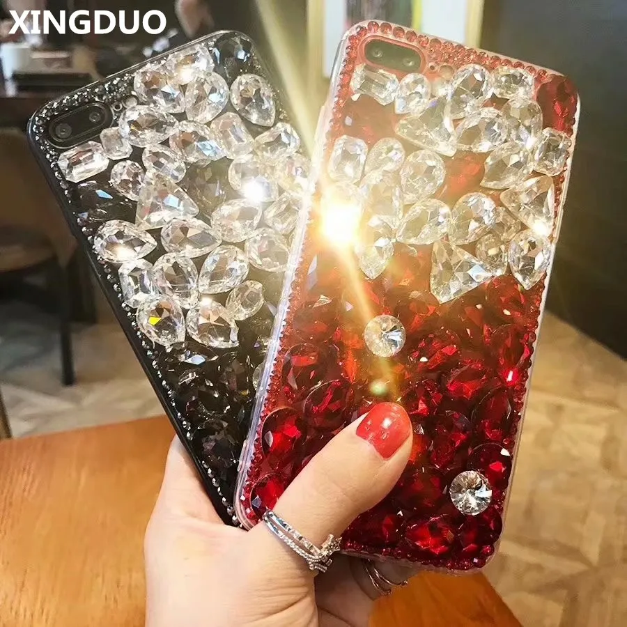 XINGDUO роскошный блестящий чехол для телефона с бриллиантами подходит девушек Samsung