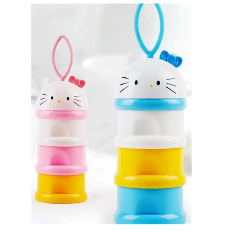 1 Set 3 Layer Portable Container Infant Food Milk Feeding Powder Dispenser Bottle Baby Travel Storage Box Products