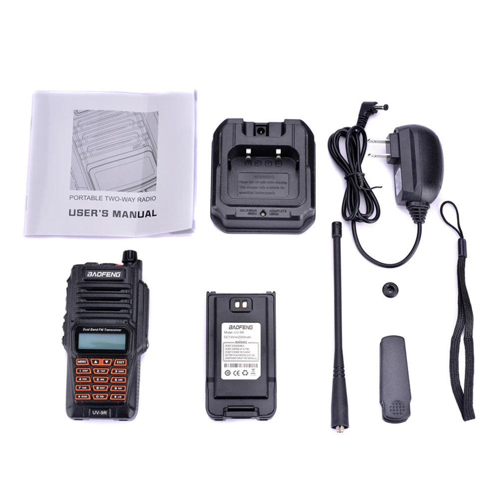 Baofeng UV 9R IP67 Waterproof 8W Long Range Walkie Talkie 10km Amateur Radio Dual Band UV9R 5