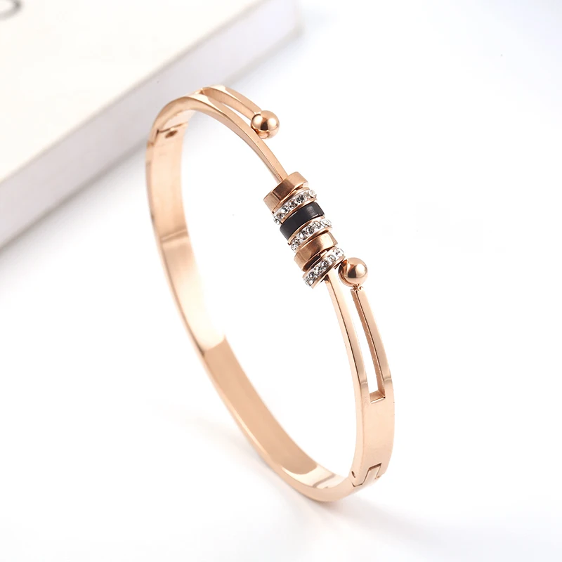 Модное розовое золото 6 съемных колец весенний браслет браслеты ювелирные изделия без содержания никеля для женщин популярный браслет