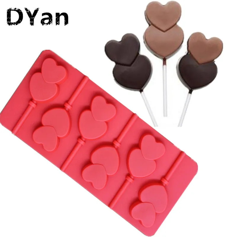 Free Shipping New Cake Chocolate Baking Lolly Pop Lollipop Mould Heart Bowknot Candy Lce Mold A058|chocolate baking|lollipop mouldlolly pop - AliExpress