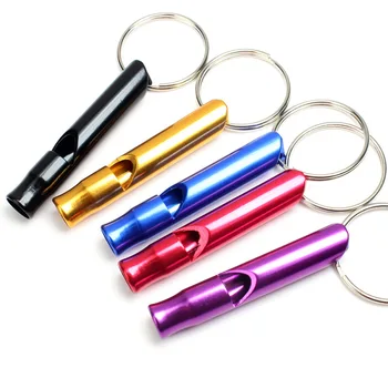 

6 pieces/pack Multicolor Whistle Pipe Survival Whistle Outdoor Sport Emergency Campaign Camping Hunting Mini Aluminum Whistle