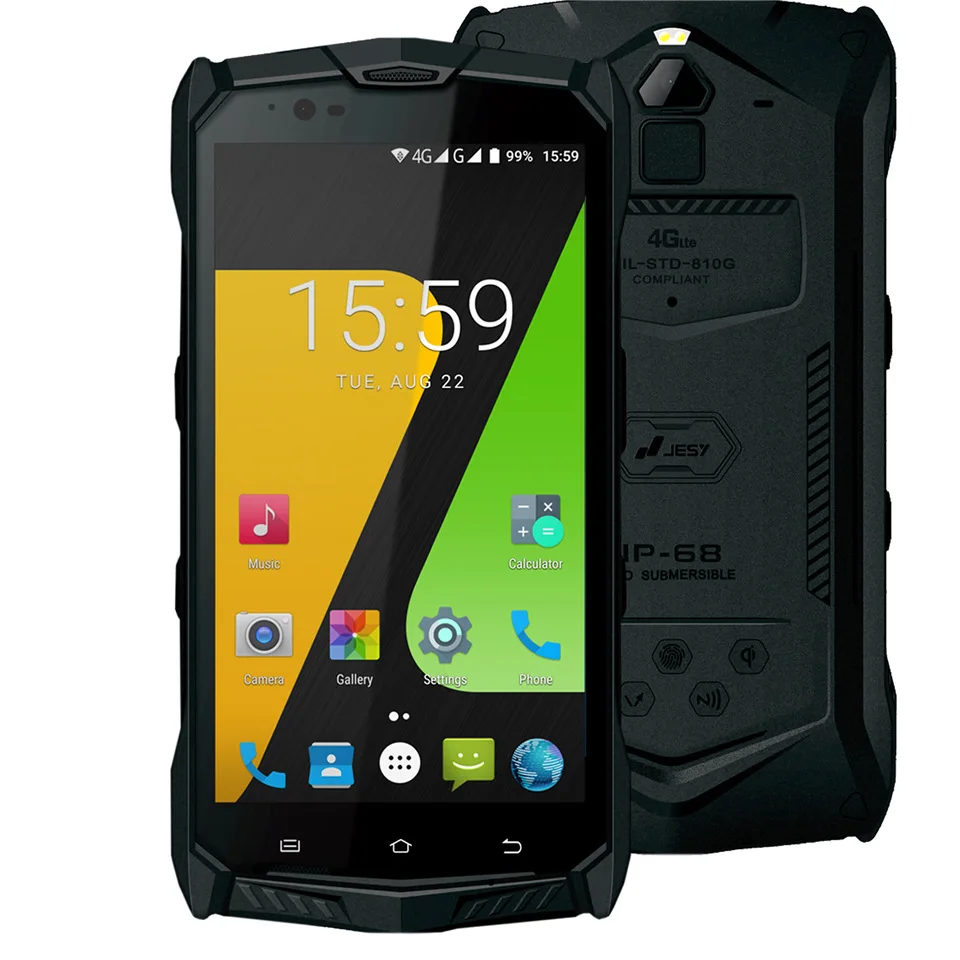 Jesy j9S Водонепроницаемый мобильного телефона IP68 5 дюймов 1080 P 6150 мАч 4G RAM 64g ROM