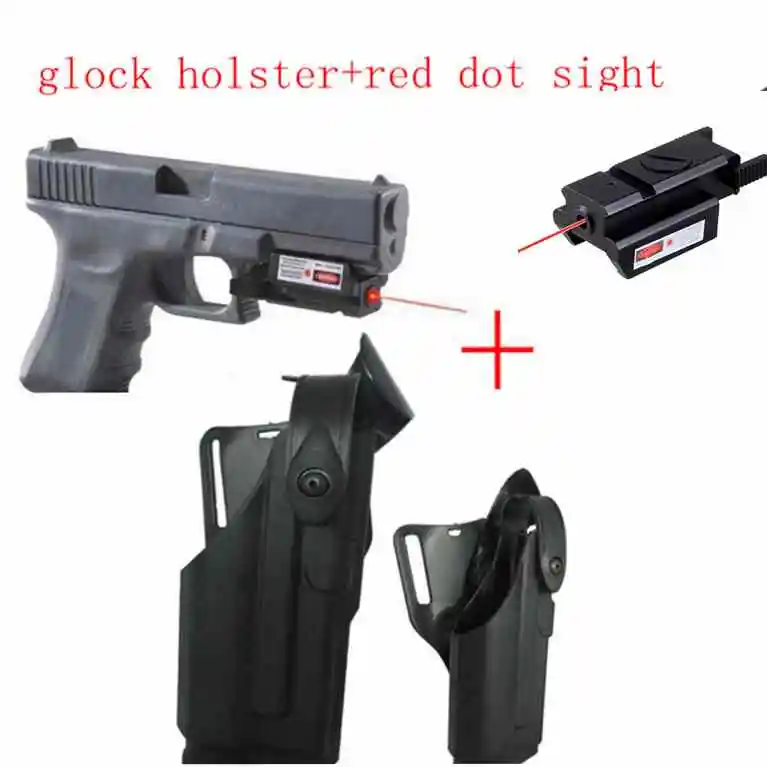 

Multi-Mission Waist Gun Holster Light Bearing Belt Holster for glock 17 18 19 31+ Tactical Red Dot Glock Laser Sight