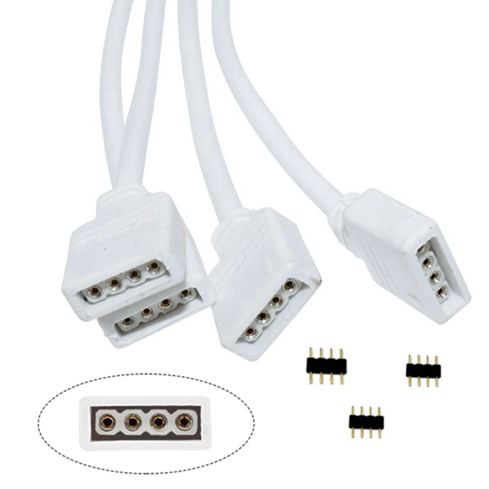 4 контактный 5 RGB коннектор кабель RGBW Женский удлинитель от 1 до 2 3 Мб для 5050 3528 RGBWW