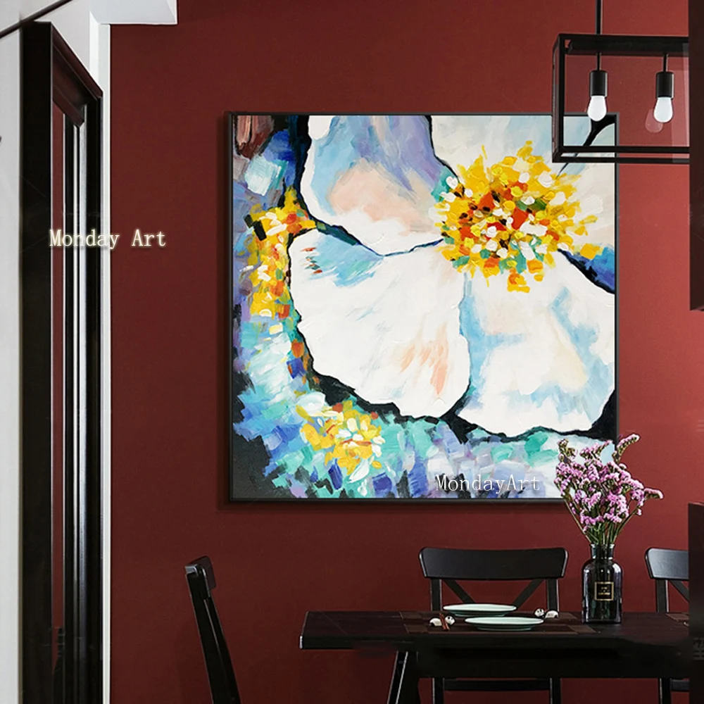 100-Hand-Painted-Modern-Flowers-Art-Oil-Painting-On-Canvas-Wall-Art-Wall-Painting-Adornment-pictures (3)