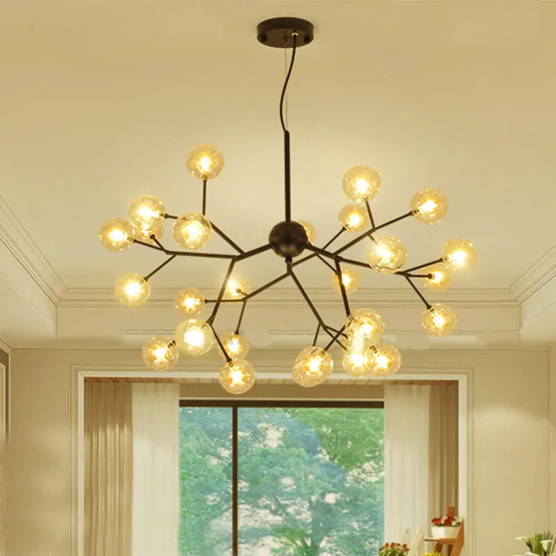 

Bubble Molecule Led Pendant lamp Branch Ball Glass Branching LED Suspension 36 Heads Light For Parlor Home Pendant Lighting G512