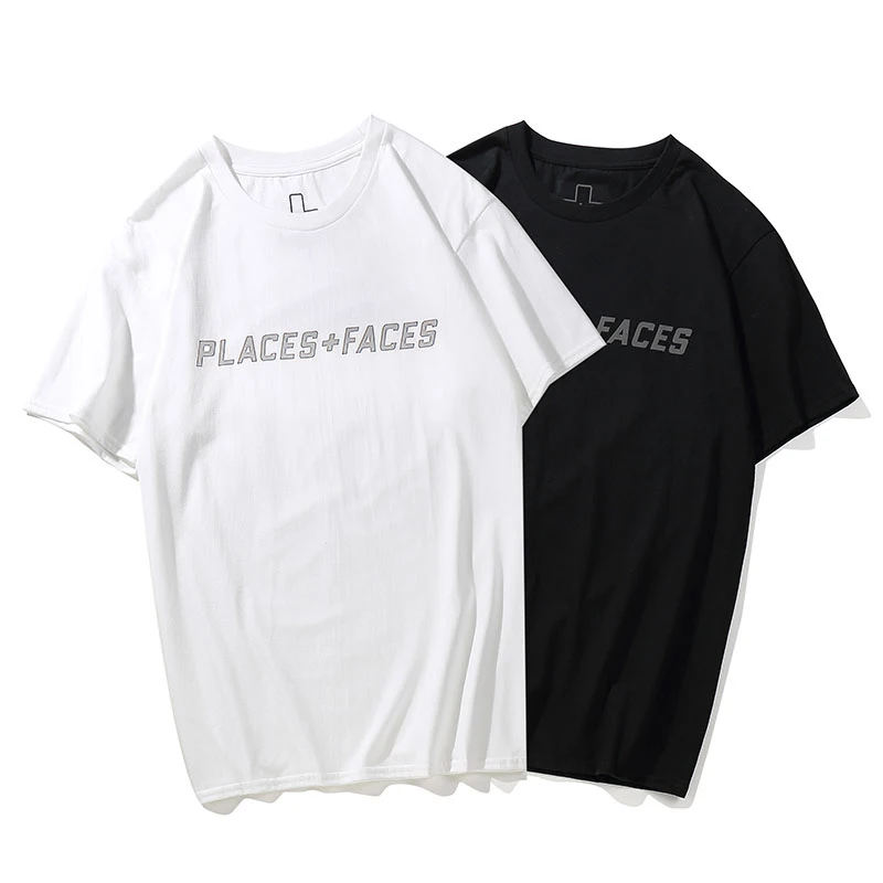 PLACES+FACES T Shirts 2018 New Hip Hop Casual Boy Girl Couple Places+Faces T Shirt Streetwear 
