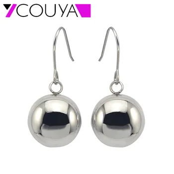 

2017 New Design Dangle Earrings Fashion 316L Stainless Steel 10mm*10mm Round Ball Dangle Earrings For Women High Quality