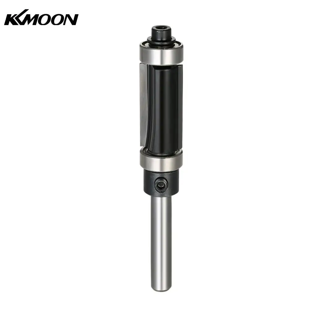 

Flush trim router trimming cutter dual blades shank 6.35mm 1/4" straight knife wood cutting tool trimming machine milling cutter