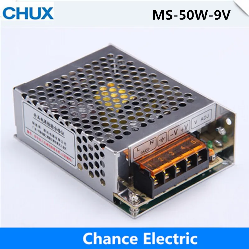

50W Switching Power Supply 9V Small Volume for LED Strip light AC to DC (MS-50W-9V) Single Output 5.5A Power Suppyliers