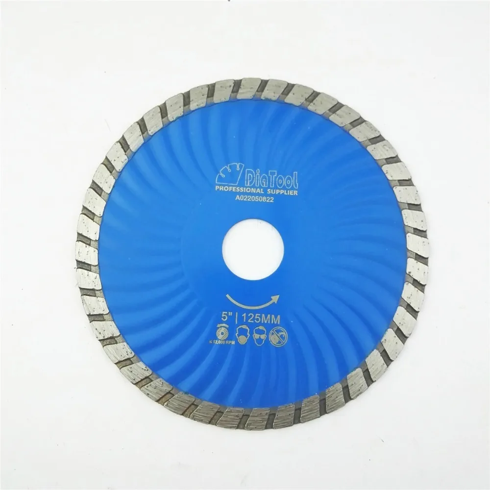 Diatool " Алмазный диск с наклонной защиты зубов 125 мм горячего прессования diamond turbo лезвия для строительных материалов