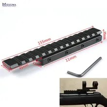 MIZUGIWA ласточкин хвост Расширение Вивер прицела Пикатинни адаптер 11 мм до 20 мм конвертер тактические базы винтовка страйкбол