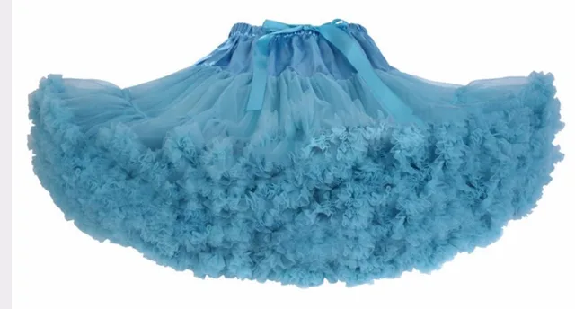 Vintage Puffy Short Women Crinoline Tutu Skirts Short Bridal Petticoats Cosplay Underskirt Rockabilly Tutu Party Mini Skirts light blue