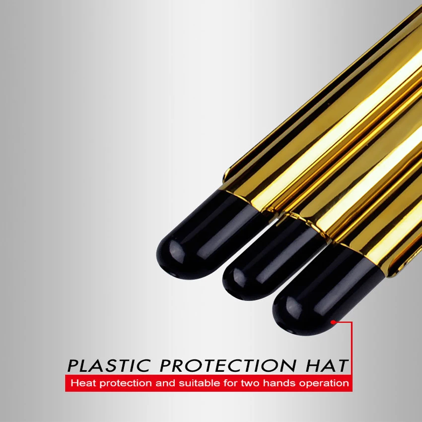 Professional LCD Digital Ceramic Electric Golden Hair Curlers Triple Barrel Waver Curling Irons Hairdressing Tool Curly Magic Professional LCD Digital Ceramic Electric Golden Hair Curlers Triple Barrel Waver Curling Irons Hairdressing Tool Curly Magic