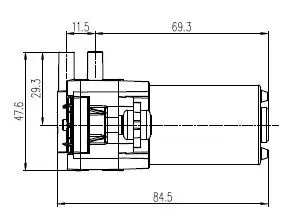 DC 12 V/24 V электрический мини шестереночный насос KGP-002 потока 1,0-2.5LPM тихую рабочую Еда Класс для горячей воды 0-100 ℃