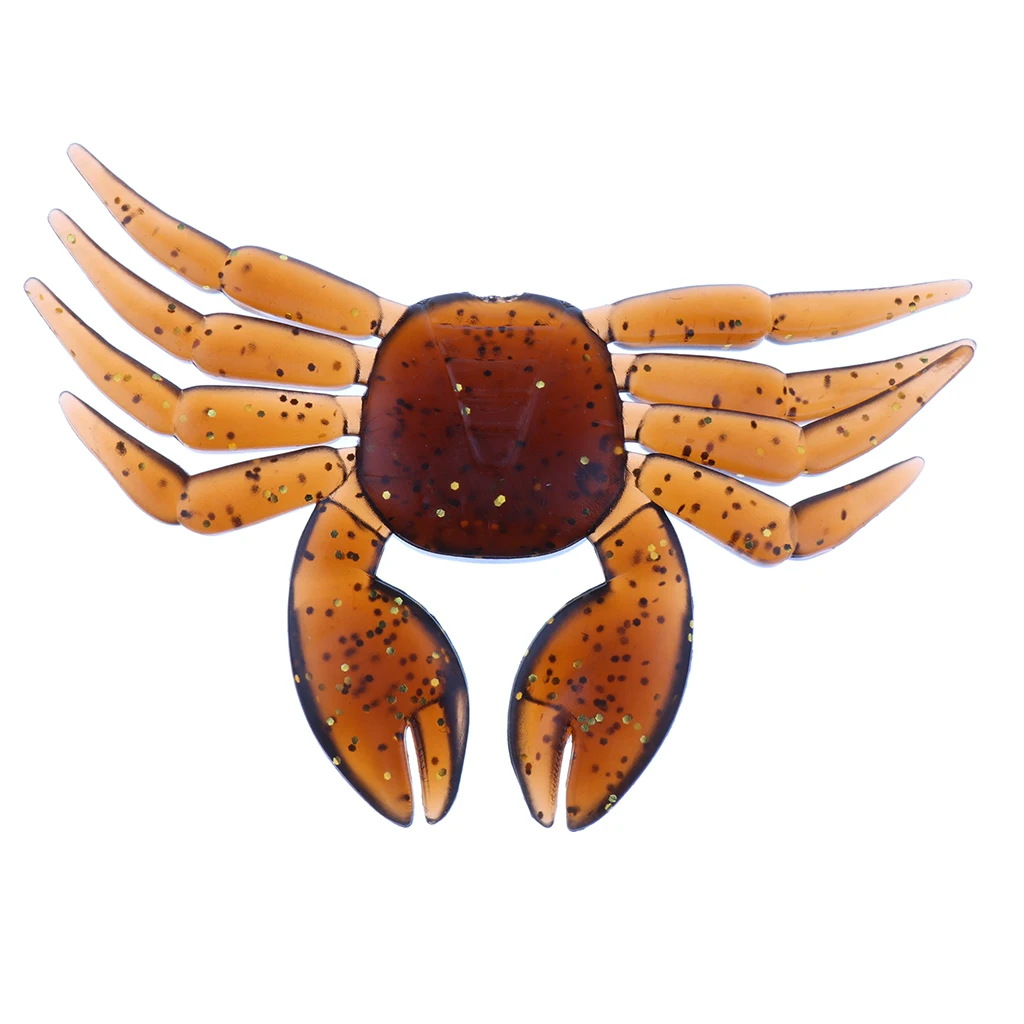 5 Pieces 3D Simulation Soft Crabs Fishing Bait Artificial Bait Superb Realistic Gliding Action Fishing Lures Hooks Tackle