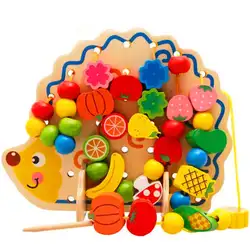 Детские развивающие игрушки терпение творчество Ежик фрукты 700 г бисером 3 года многоцветные игрушки