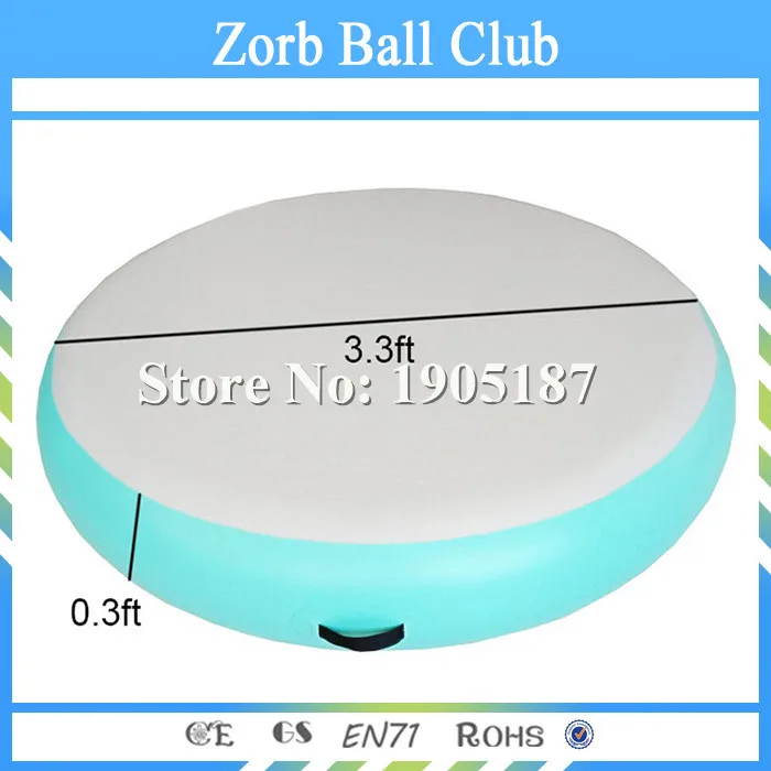 100 см диа надувная воздушная точка, надувная круглая воздушная дорожка воздушный пол гимнастическая точка для продажи