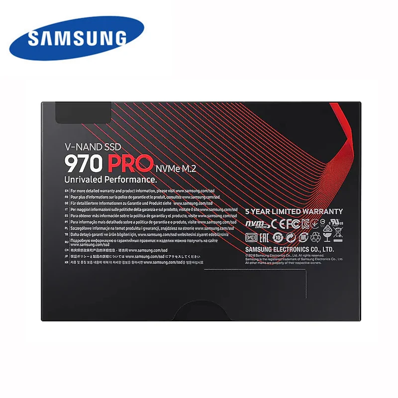 Samsung SSD 970 PRO NVMe M.2 512 ГБ 1 ТБ последовательного чтения Скорость до 3500 МБ/с. твердотельный накопитель внутренний для ПК