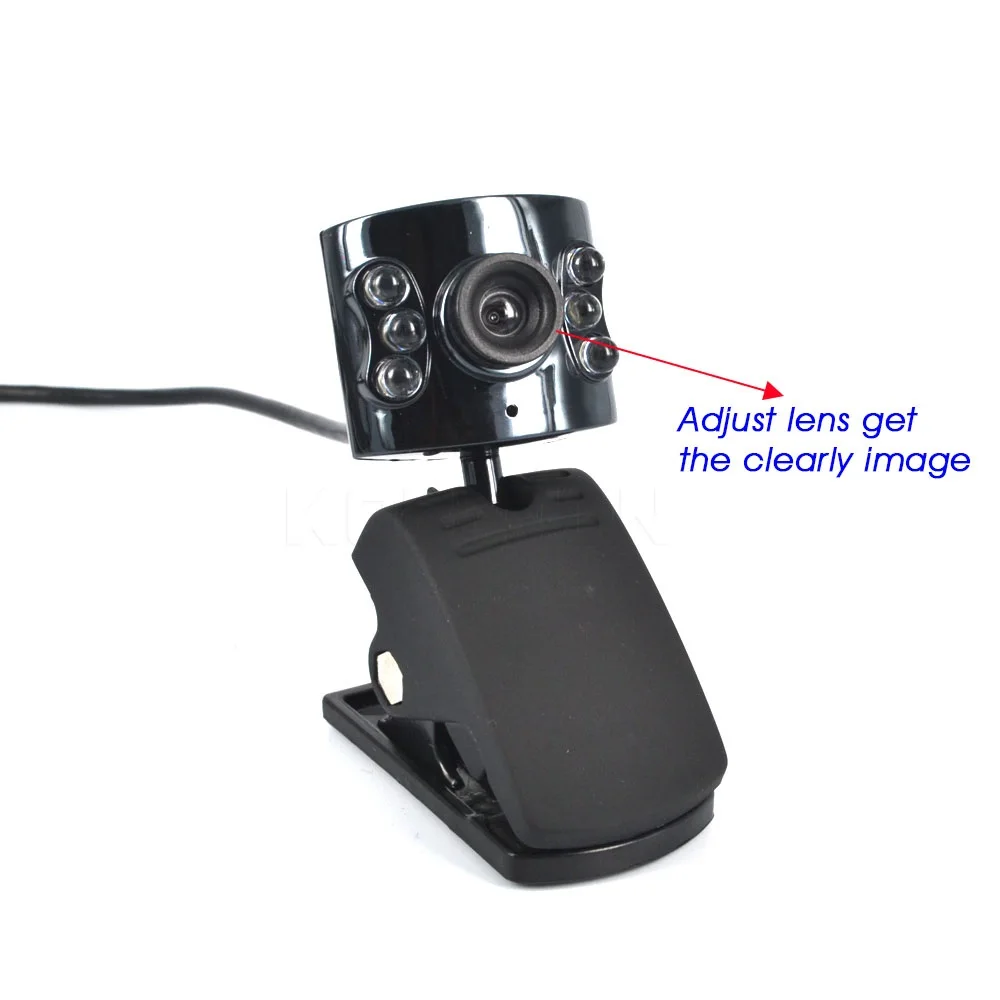 Kebidumei HD USB 2 0 камера Веб + 6 Led светильник диммер 30 м веб с микрофоном для ПК