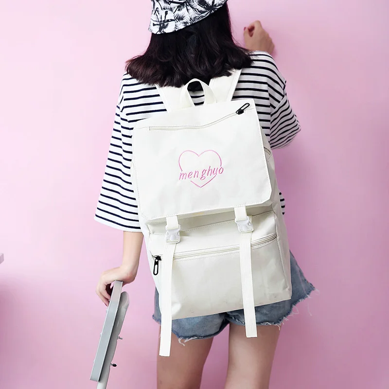 Menghuo 2017 HOT New Designed Korean Cute Fresh Backpack Letter Cover Women Backpacks Quality Fashion Girls School Bag Mochilas (29)