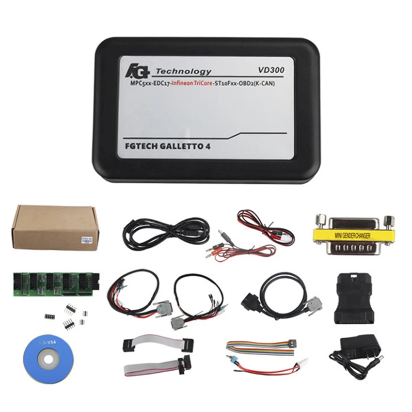 Последняя версия VD300 V54 FGTech Galletto 4 Master BDM TriCore OBD инструмент для чип тюнинга всех