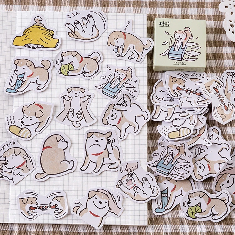

45PCS/PACK Kawaii Cute Shiba Inu Sticker Diary Marker Planner School Office Supplies Stickers Scrapbooking Bullet Journal sl1840