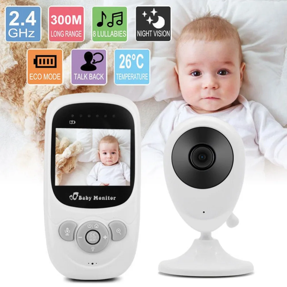 Профессиональная беспроводная камера SP880 детский монитор ночного видения двухсторонний монитор сна 2,4 дюймов температура дисплея LCD Обнаружение