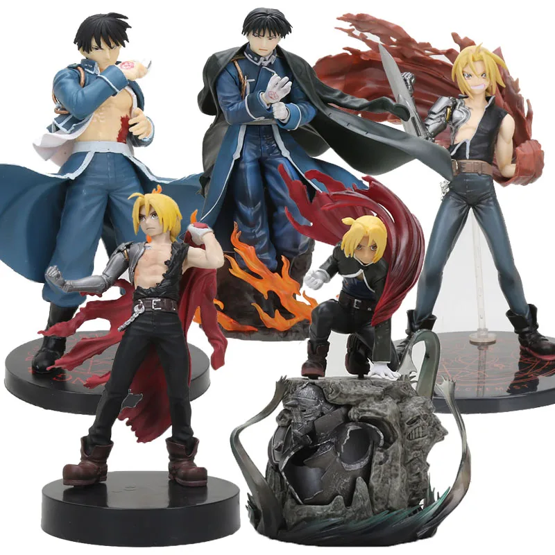 

16-23cm Anime GEM Fullmetal Alchemist toy DXF Edward Elric Roy Mustang PVC Action Figure Collection Toys Brinquedos
