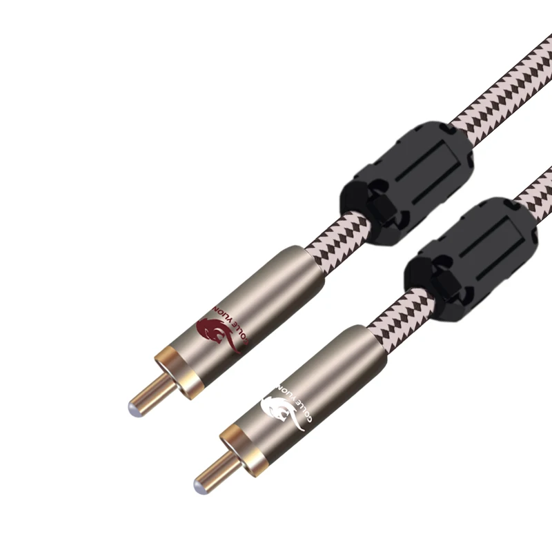 

High Premium RCA to RCA Straight Male to Male Hifi Stereo Digital Coaxial Audio Cable For Subwoofer Speaker Amplifier TV DVD Aux