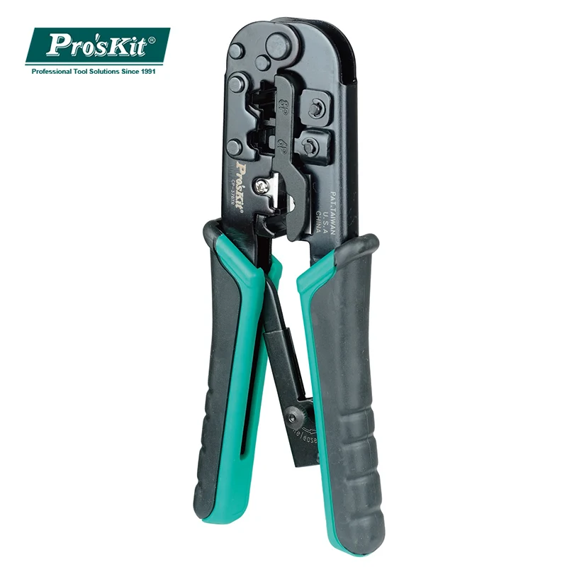 

Pro'skit CP-376TR 4P 6P 8P Telecom Crimping pliers Tool (190mm) Plastic steel network Cable crystal head crimping pliers cutter